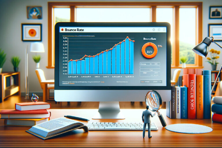 Una illustrazione sul tema del bounce rate o frequenza di rimbalzo