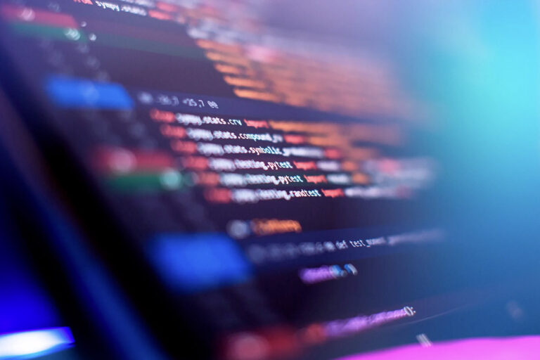 Codice sorgente visualizzato in un editor utilizzato per lo sviluppo di applicazioni e siti web
