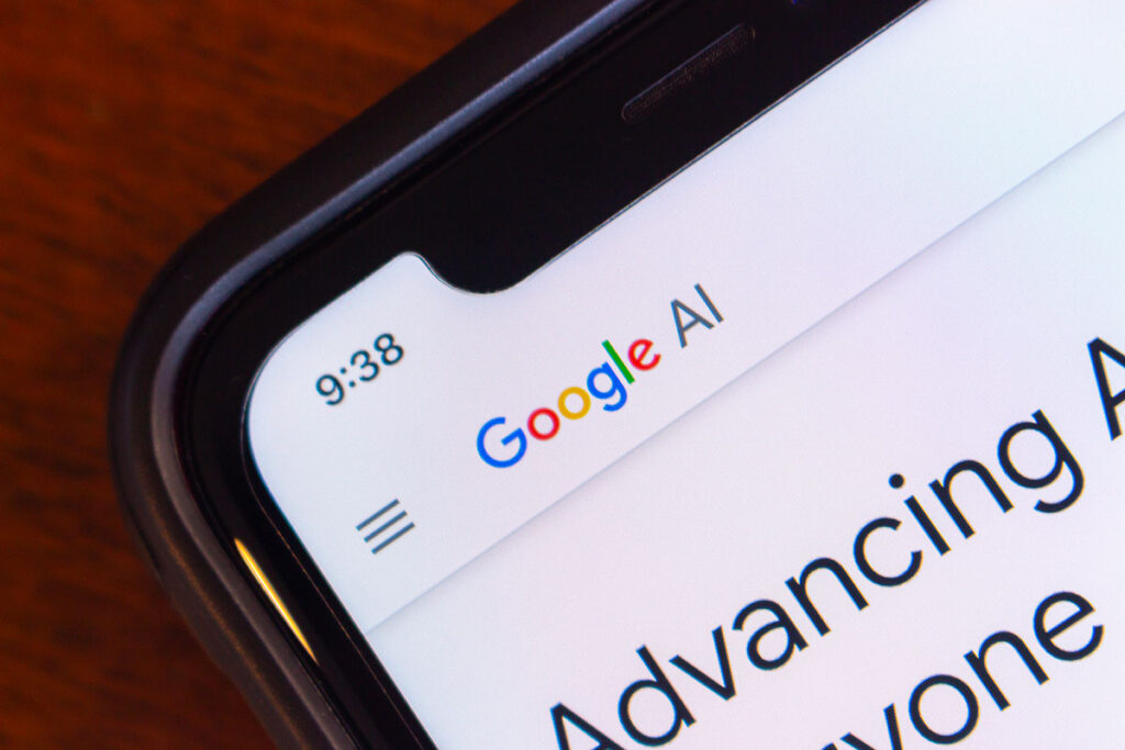 La schermata di un cellulare che mostra un esempio di ricerca generativa su Google