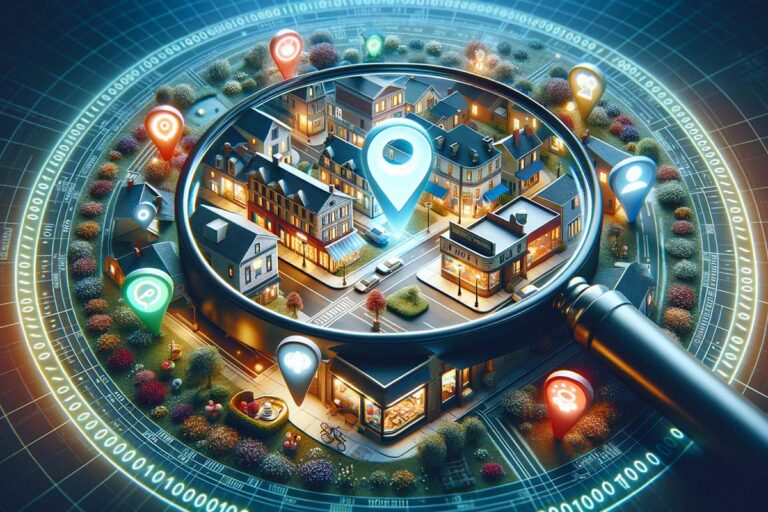 Illustrazione di un insieme di attività locali: possono migliorare la local SEO grazie al NAP