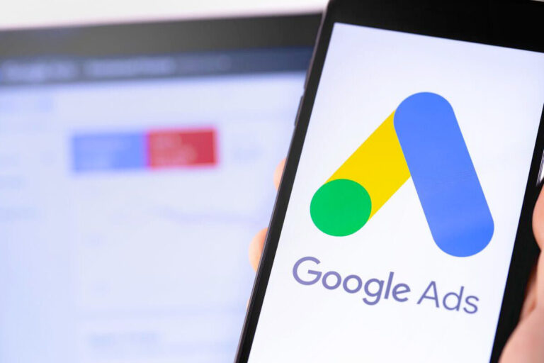 La schermata iniziale di Google Ads su uno smartphone