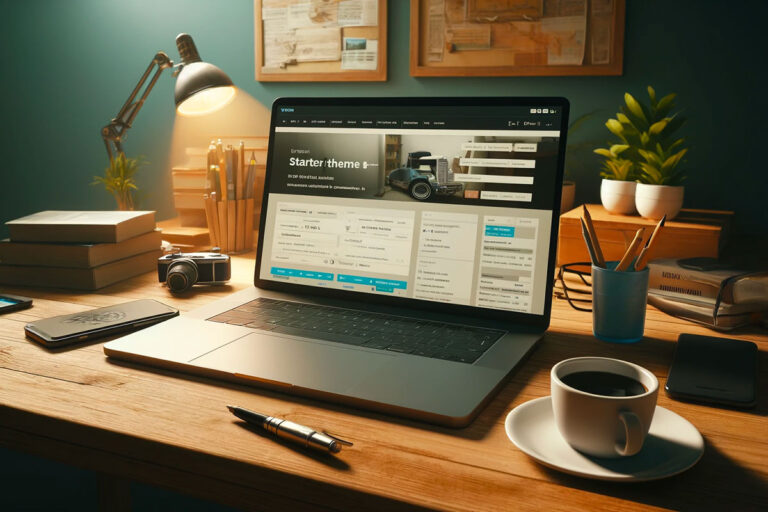La schermata introduttiva di uno starter theme di WordPress