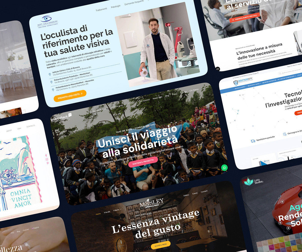 Mockup sito web Marco Loprete