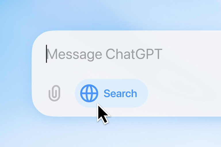 La schermata di Chat GPT con la funzione di ricerca sul web