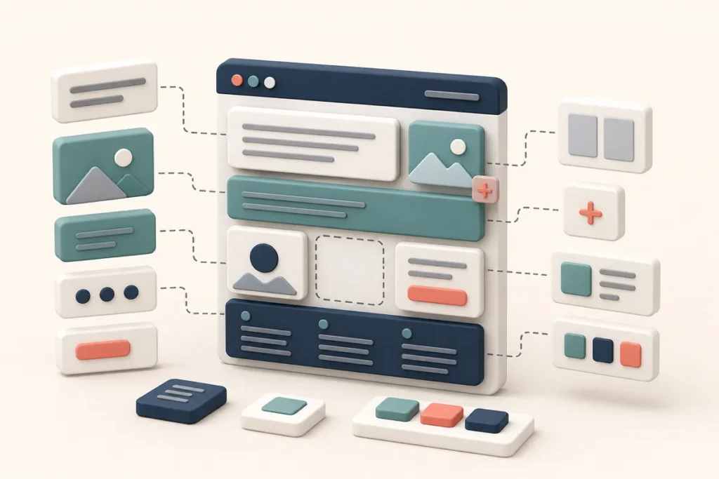 Editor a blocchi Gutenberg con moduli di contenuto componibili